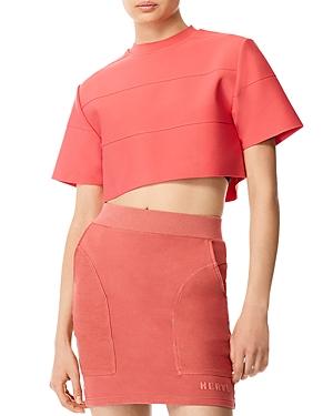 Herve By Herve Leger Boxy Cropped Bandage Tee