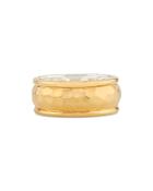 Anna Beck Hammered Cigar Ring In 18k Gold-plated Sterling Silver