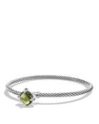 David Yurman Chatelaine Bracelet With Green Orchid And Diamonds