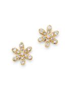Moon & Meadow 14k Yellow Gold Diamond Flower Stud Earrings - 100% Exclusive