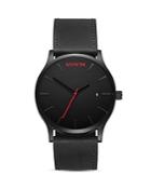 Mvmt Classic Black Leather Watch, 45mm