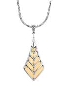 John Hardy Sterling Silver & 18k Yellow Gold Modern Chain Foxtail Pendant Necklace, 30