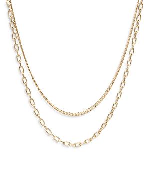 Zoe Chicco 14k Yellow Gold Double-row Chain Necklace, 18