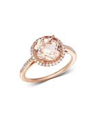 Meira T 14k Rose Gold Morganite & Diamond Ring