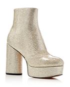 Marc Jacobs Amber Metallic Glitter Platform High Heel Booties