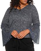 Belldini Plus Size Bell Sleeve Top