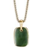 David Yurman Tablet Amulet In 18k Yellow Gold With Nephrite Jade