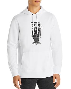 Karl Lagerfeld Paris Mercerized Cotton Hoodie With Heat Reactive Karl Character