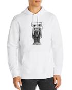 Karl Lagerfeld Paris Mercerized Cotton Hoodie With Heat Reactive Karl Character