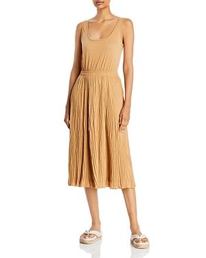 Vince Pleated Scoop Neck Tank Dress