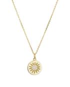 Aqua Sunburst Disc Pendant Necklace In Gold-plated Sterling Silver, 16 - 100% Exclusive