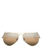Ray-ban Women's Polarized Brow Bar Aviator Sunglasses, 58 Mm