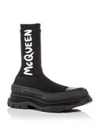 Alexander Mcqueen Women's Tread Slick Stretch Knit High Top Sneakers