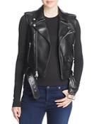 Theory Faux-leather Moto Vest