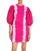 Msgm Abito Cotton Tie Dyed Mini Dress