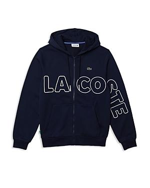 Lacoste Heritage Cotton Fleece Logo Print Classic Fit Full Zip Hoodie