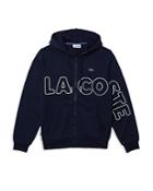 Lacoste Heritage Cotton Fleece Logo Print Classic Fit Full Zip Hoodie