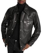 The Kooples Patch Pocket Leather Jacket