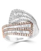 Bloomingdale's Diamond Crossover Ring In 14k Rose & White Gold, 1.50 Ct. T.w. - 100% Exclusive