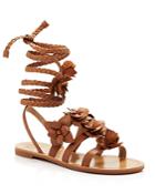 Tory Burch Blossom Lace Up Gladiator Sandals