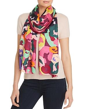 Kate Spade New York Painter Floral Oblong Silk Scarf