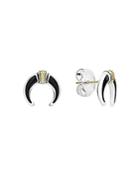 Lagos 18k Gold & Sterling Silver Eclipse Onyx Earrings