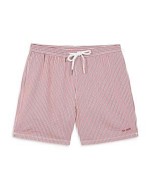 Maison Labiche The Dude Embroidered Striped Swim Shorts