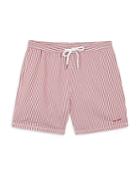 Maison Labiche The Dude Embroidered Striped Swim Shorts