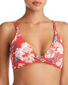 Lauren Ralph Lauren Bright Floral Molded Cup Bra Bikini Top