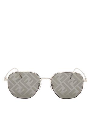 Fendi Women's Round Smoke Mirror Sunglasses, 55mm