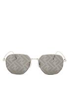 Fendi Women's Round Smoke Mirror Sunglasses, 55mm
