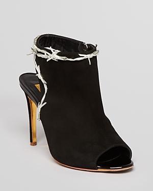 Rupert Sanderson Open Toe Booties - Valentia High Heel