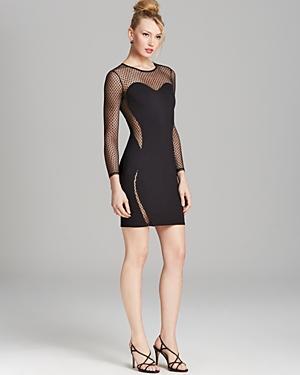 Guess Dress - Illusion Dotted Mesh