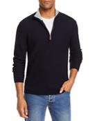 The Men's Store At Bloomingdale's Tipped Textured Birdseye Half Zip Sweater - 100% Exclusive