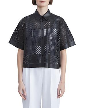 Lafayette 148 New York Trent Patchwork Blouse