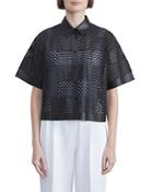 Lafayette 148 New York Trent Patchwork Blouse