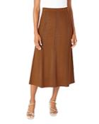 Misook Tonal Stripe Flared Knit Skirt