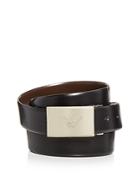 Armani Men's Plaque Buckle Reversible Leather Belt