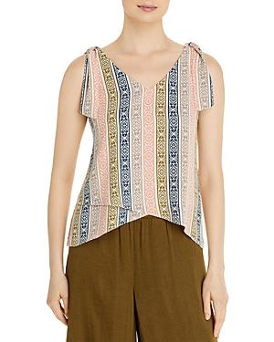 T Tahari Printed Tiered Blouse
