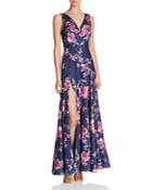 Fame And Partners Makayla Floral Satin Gown - 100% Exclusive