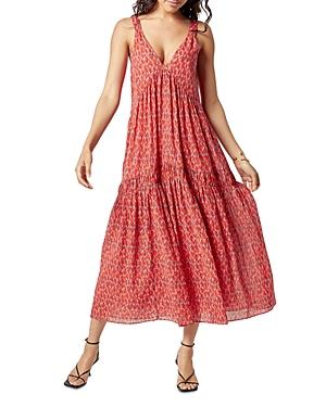 Joie Bondi Animal Print Silk Midi Dress