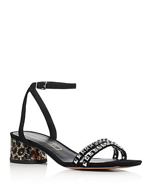 Marc Jacobs Olivia Embellished Ankle Strap Block Heel Sandals