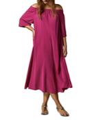 Marina Rinaldi Donare Off-the-shoulder Midi Dress