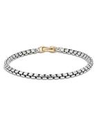 David Yurman 14k Yellow Gold & Sterling Silver Bel Aire Rounded Box Link Bracelet