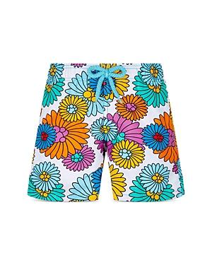 Vilebrequin Boys' Marguerites Floral Print Regular Fit Swim Trunks - Little Kid, Big Kid