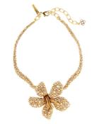 Oscar De La Renta Pave Flower Necklace, 12