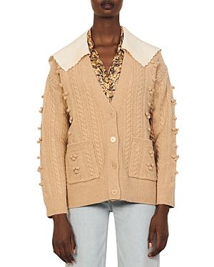 Sandro Ingrid Pom-pom Cardigan