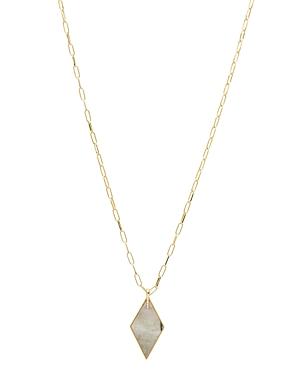 Gorjana Corina 18k Gold-plated Pave & Gemstone Diamond-shape Pendant Necklace, 20