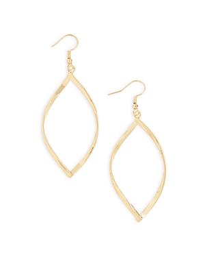 Shashi Twirl Hoop Earrings In 18k Gold Plated