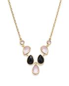 Bloomingdale's Rose Quartz & Onyx Necklace In 14k Yellow Gold, 18 - 100% Exclusive